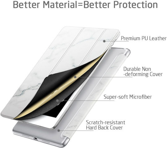 ESR Smart Case Marble Flip Cover Albă (iPad Air 2019 / iPad Pro 2017 10.5")