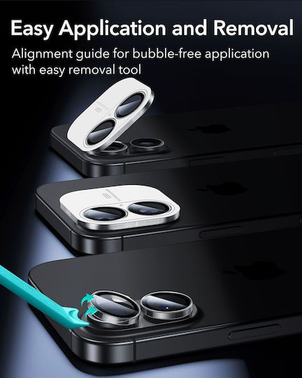 ESR Armorite Camera Protection Tempered Glass Black for the iPhone 17, iPhone 16
