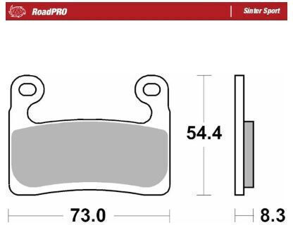 Moto-master Metallic Motorcycle Brake Pads 413505 1 Set 1 Caliper