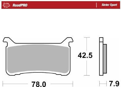 Moto-master Metallic Motorcycle Brake Pads 413105 1 Set 1 Caliper