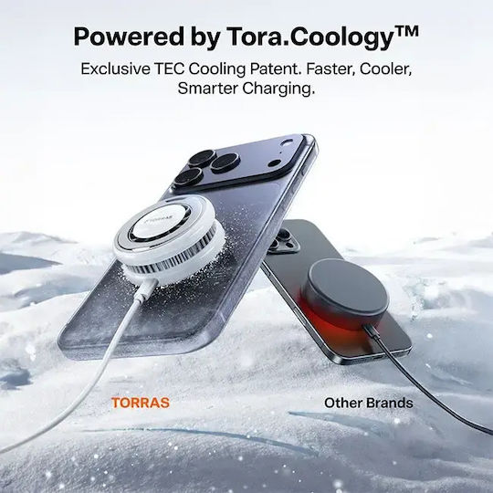 Torras Încărcător Magsafe 15W Alb (Ostand PolarCircle)