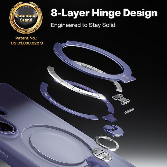 Torras Ostand Spin Series Silicone Back Cover 0.8mm Purple Galaxy S26 Ultra