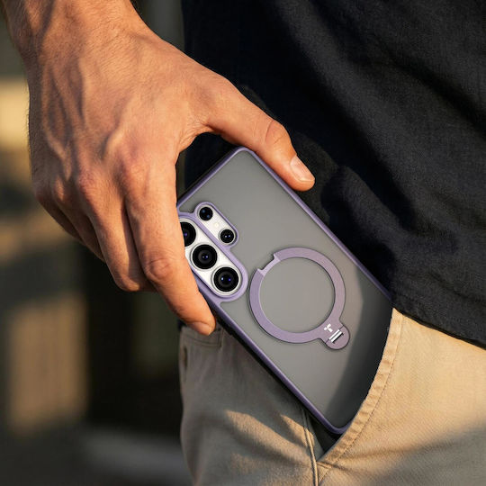 Torras Ostand Spin Series Silicone Back Cover 0.8mm Purple Galaxy S26 Ultra