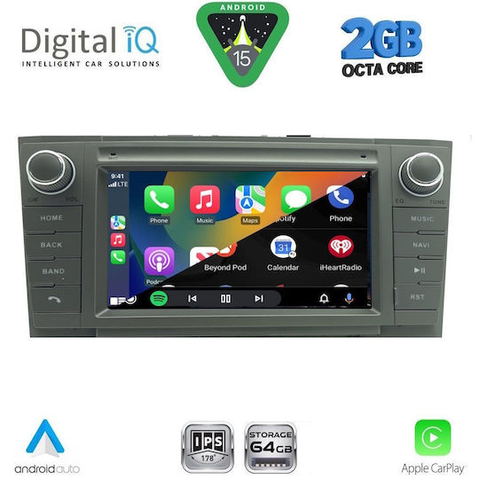 Digital Iq Ble 309gr_cpa 7" Мултимедиен Дек Фабричен Toyota Avensis T27 Модел 2009-2016 Сив