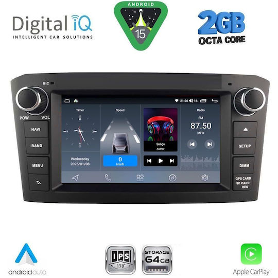 Digital Iq Ble 309gr_cpa 7" Мултимедиен Дек Фабричен Toyota Avensis T27 Модел 2009-2016 Сив