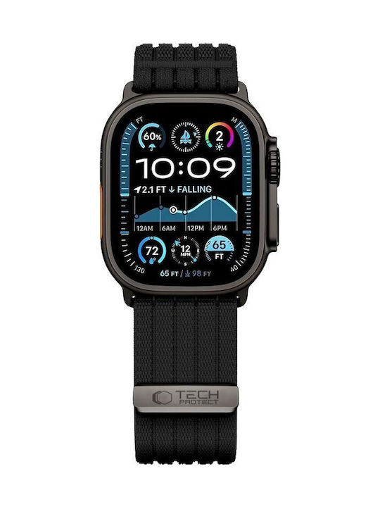 Tech-protect Nylon Sport Apple Watch 8 9 10 11 Se Ultra 44 45 46 49 Mm Black 5906302325443