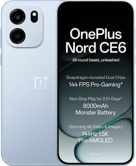 OnePlus Nord CE6 5G Dual SIM (8/256GB) Fresh Blue