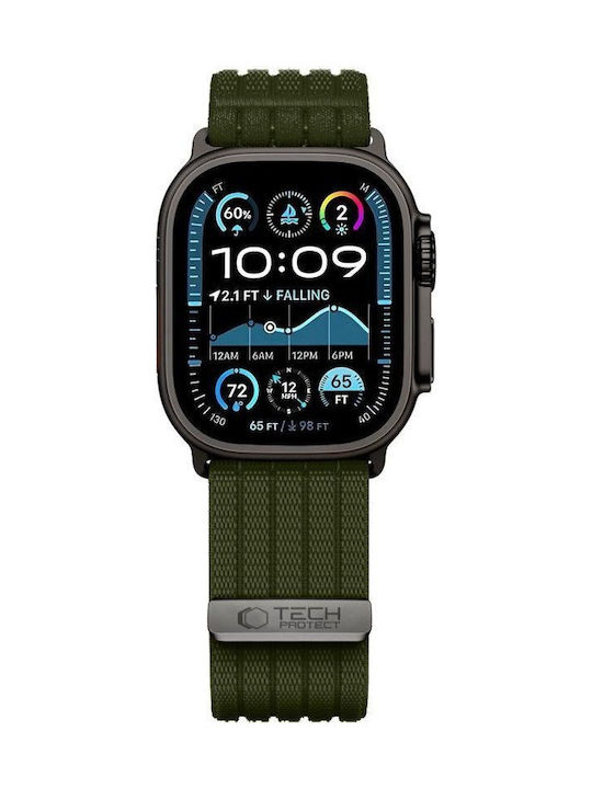 Tech-protect Nylon Sport Apple Watch 8 9 10 11 Se Ultra 44 45 46 49 Mm Military Green 5906302325467