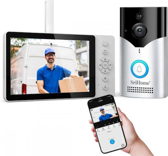 Sricam Kabelloses Set Für Video-Gegensprechanlage Wi-Fi Weiß