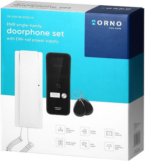 Orno Orno Kabelloses Audio-Gegensprechanlage Set in Weiß