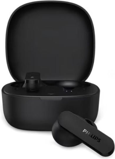 Philips TAT2200 In-ear Bluetooth Handsfree Headphones with Sweat Resistance and Charging Case Black