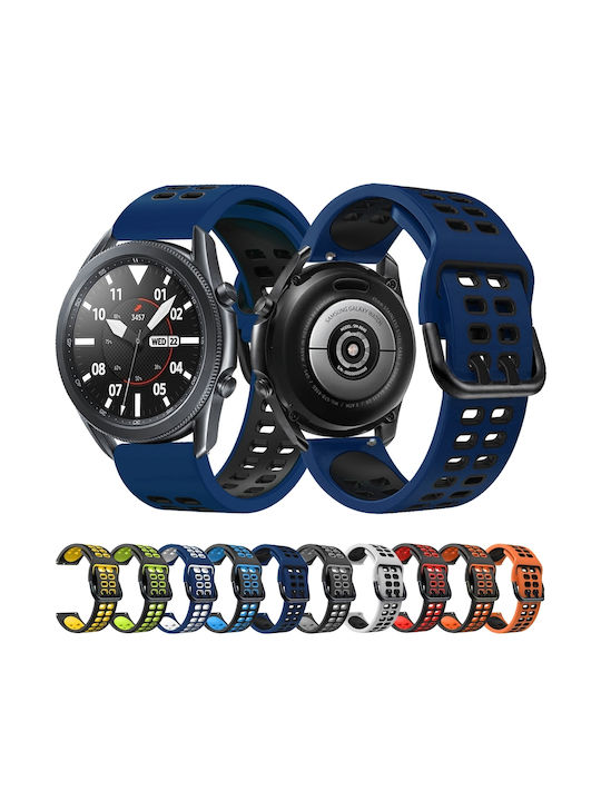 Huawei Watch GT Runner Двуредов силиконов син бял