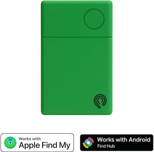 Hyperloq NeoCard Compatible With Apple Find My Green Rechargeable