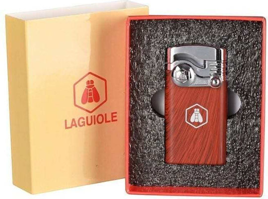 Lou Laguiole Windproof Jet Flame Lighter in Brown Colour