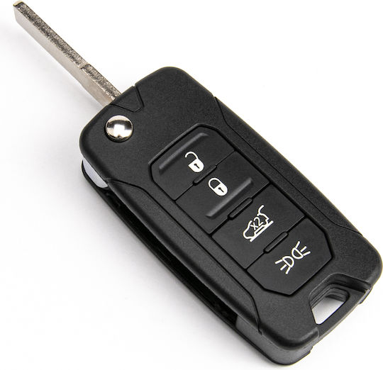Carcasă cheie auto cu lamă Pliabil cu 4 butoane pentru Chrysler / Fiat / Jeep