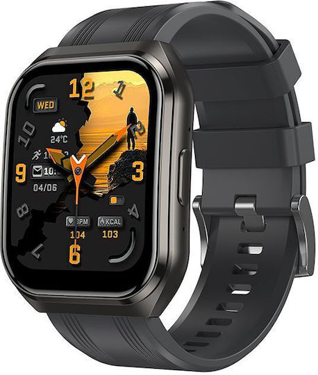 Hoco Y44 Smartwatch with Heart Rate Monitor (Black)