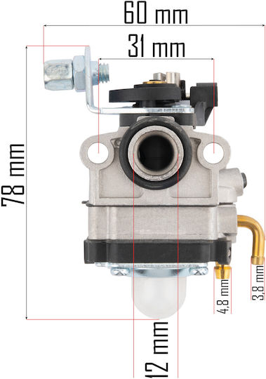 Carburator Pulverizator Powermat Pm-ops-60k-ga