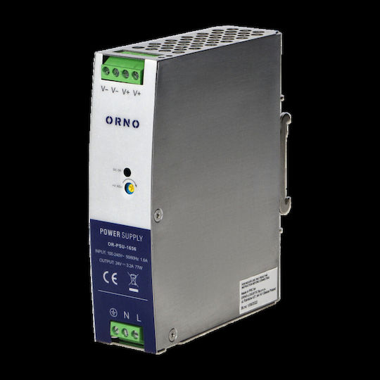 Orno DIN Rail Power Supply 3.2A/24V/77W