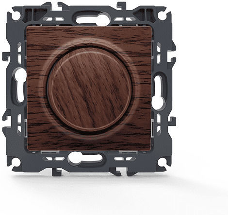 Aca Prime Χωνευτός Διακόπτης Dimmer χωρίς Πλαίσιο Universal Περιστροφικός 800W σε Καφέ Χρώμα