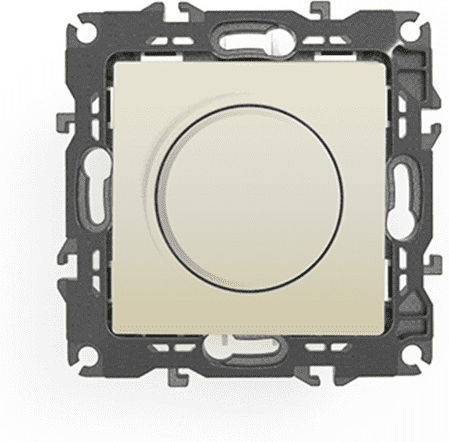 Aca Prime Χωνευτός Διακόπτης Dimmer χωρίς Πλαίσιο LED Περιστροφικός σε Μπεζ Χρώμα