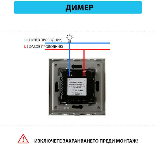 Luxon Механизъм за Димер превключвател сензор за докосване