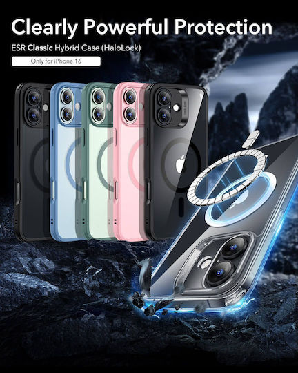 ESR Classic Hybrid Halolock Back Cover Σιλικόνης Διάφανο (iPhone 16 Plus)