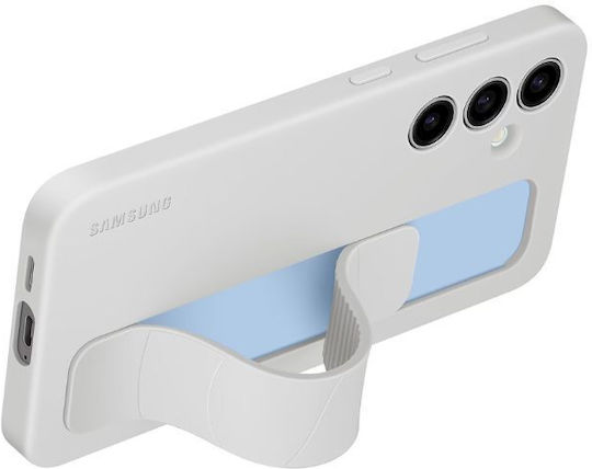 Samsung Standing Grip Back Cover Σιλικόνης Γκρι (Galaxy S24 FE)