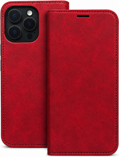 Erbord Back Cover Synthetic Leather / Silicone with Strap Magnetic Red (Galaxy A17)