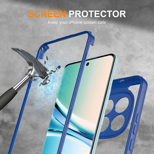 Techsuit ColorVerse 360 Vollschutz Silikon Blau Redmi Note 15 / Poco M8