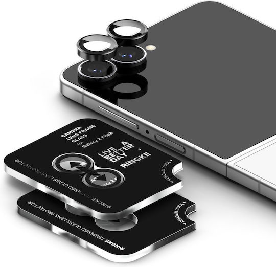 Ringke Рамкова Защита на Камера Закалено Стъкло Черна за Galaxy Z Flip8