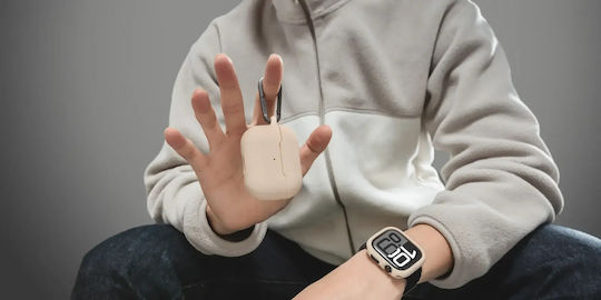 Mageasy Hülle in Silber Farbe für Apple AirPods Pro 3