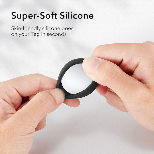 ESR Stick-on Husă Silicon pentru AirTag în culoarea Negru