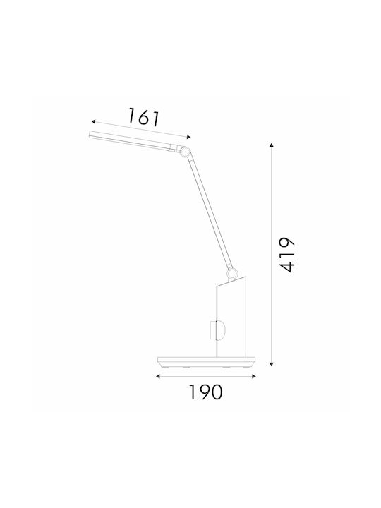 Aca Cct 2700k-4000k-6500k Ip20 LED Φωτιστικό Γραφείου σε Γκρι Χρώμα