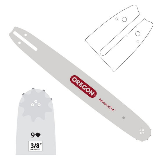 Oregon AdvanceCut Chainsaw Blade Chainsaw Blade 45cm for Chain with Pitch .325", Guide Bar Thickness .058"-1.5mm & Number of Drivers 72E 188SLBK095