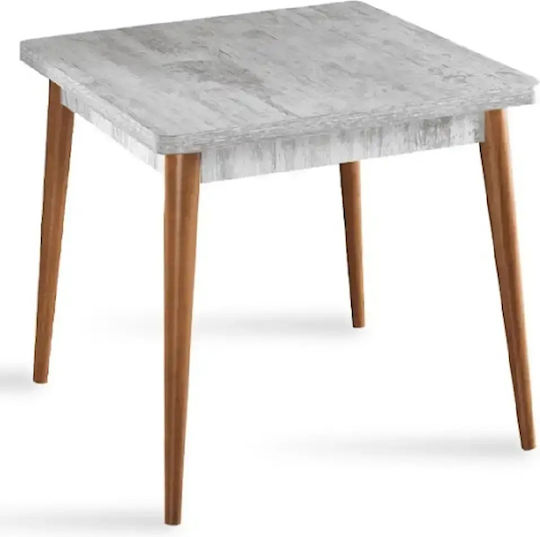 Brigitte Quadratischer Küchentisch Aus Holz 80x80x74cm