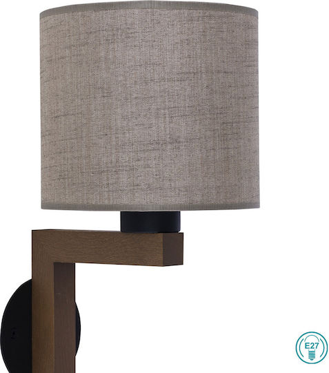 TK Lighting Troy Модерен Осветително тяло За стена с фасунга E27 Сив