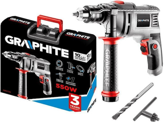 Graphite 58G725 Schlag Bohrer 550W mit Koffer