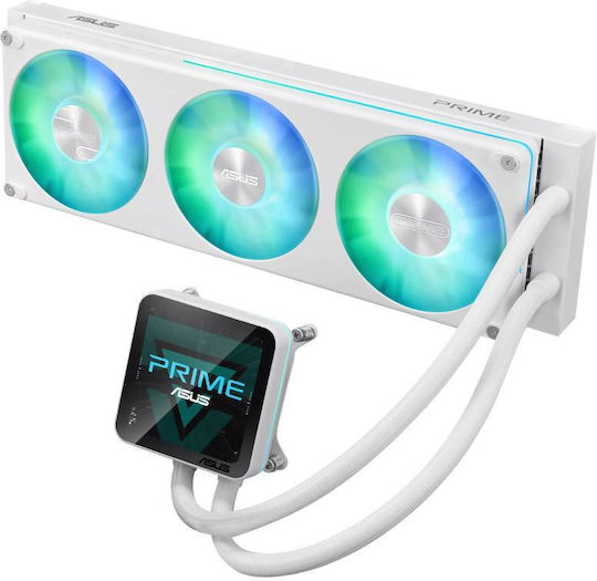 Asus Prime LC II 360 ARGB AIO CPU Liquid Cooling with 3 120mm Fans White