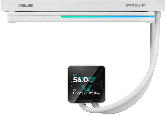 Asus Prime LC II 360 ARGB AIO CPU Liquid Cooling with 3 120mm Fans White