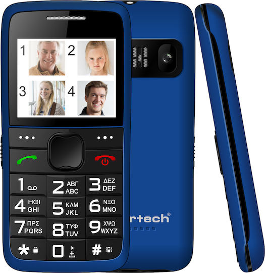 Powertech Sentry Eco Dual-SIM Handy mit Großen Tasten Blau