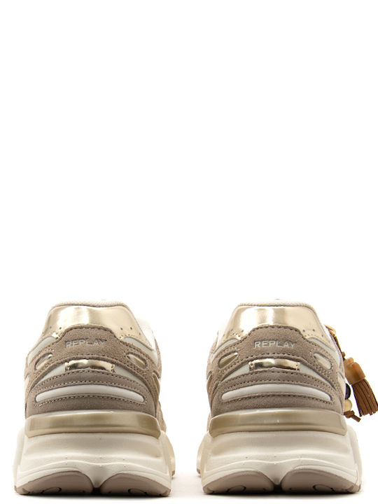 Destiny Damen Sneakers Beige Gold