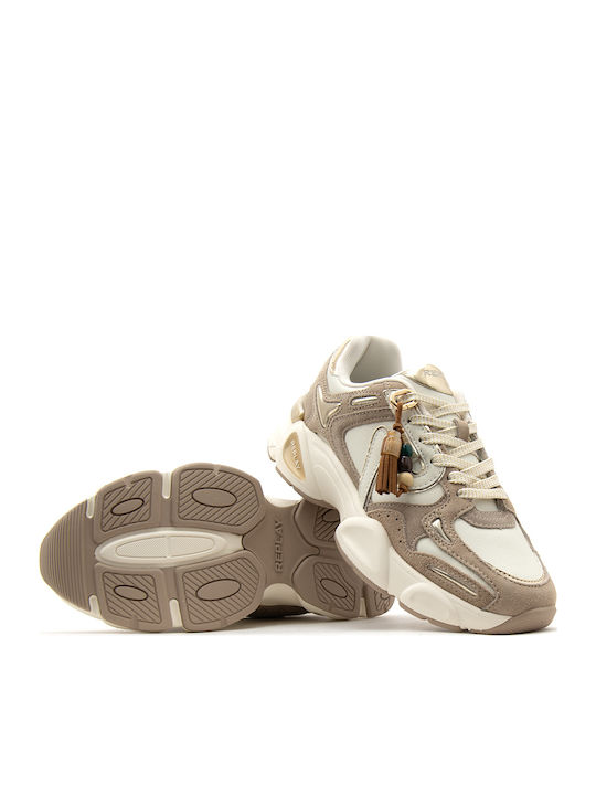 Destiny Damen Sneakers Beige Gold