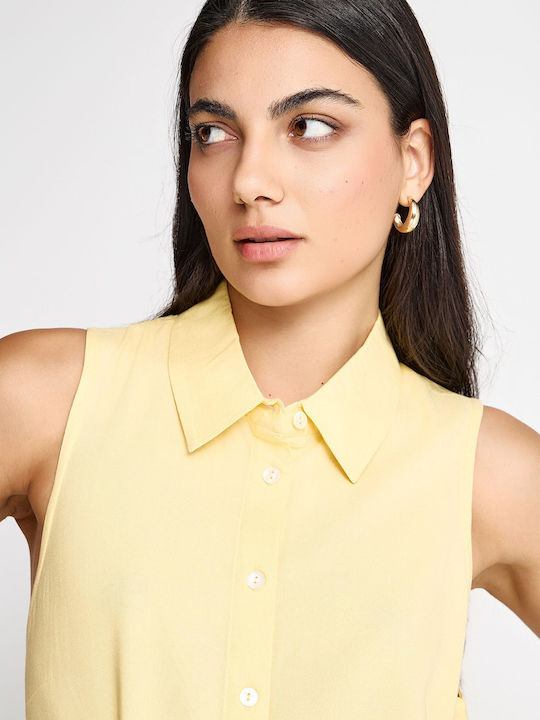 Sleeveless Women's Shirt Yellow