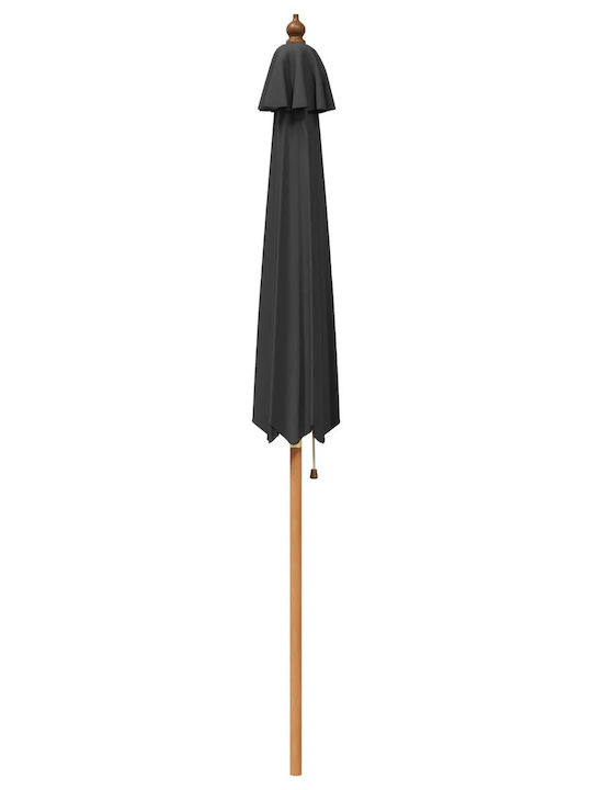 Wooden Grey Parasol 2.37x2.37xH2.37m
