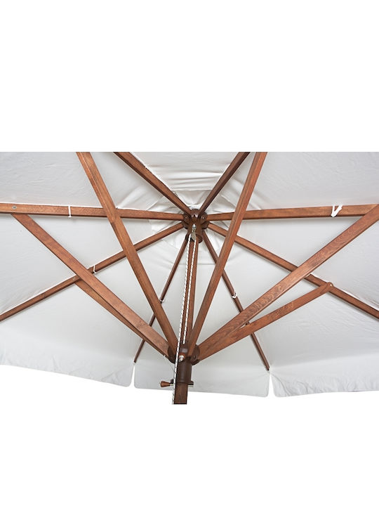 Round Aluminum White Parasol Φ2m