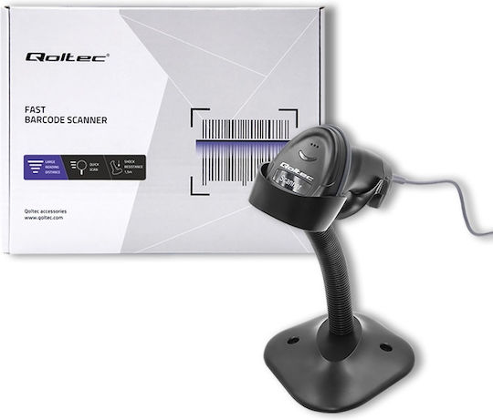 Qoltec Scanner Χειρός Ενσύρματο με Δυνατότητα Ανάγνωσης 1D Barcodes