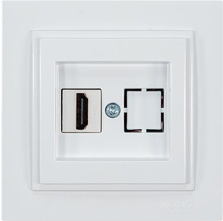 Eurolamp Πρίζα HDMI με Πλαίσιο σε Λευκό χρώμα 152-10161