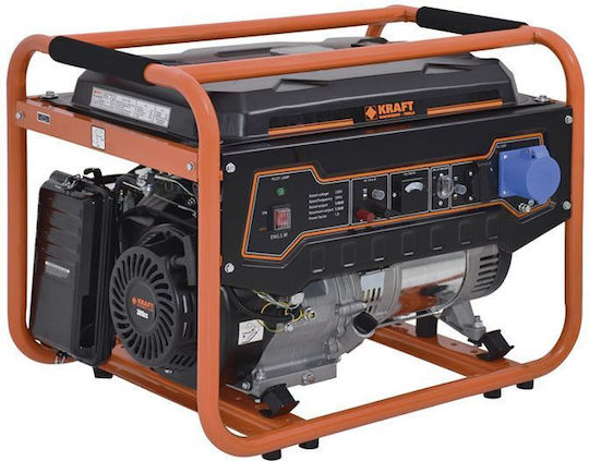 Kraft LT6500 Generator Benzină (în patru timpi) Patru timpi cu Autostart și Putere Maximă 6.5kVA