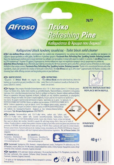 Afroso Refreshing Pine Toilet Block with Pine Scent 40gr