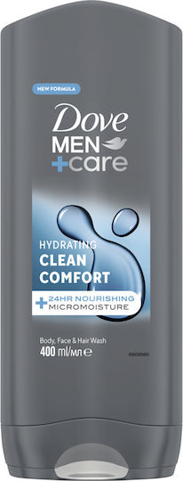 Dove Men+ Care Clean Comfort Moisturizing Creamy Shower Gel for Men 400ml